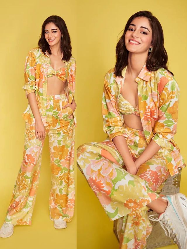 Ananya Panday takes summer fashion in floral co-ord set