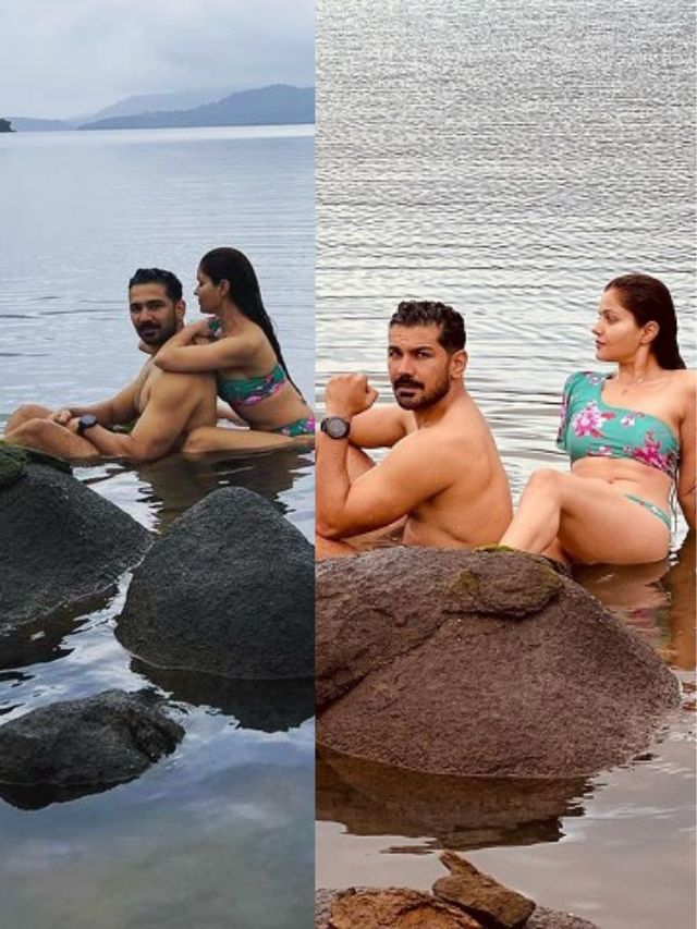 Rubina Dilaik was seen romance with husband in the middle of the sea