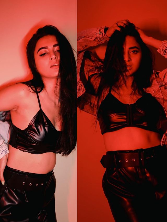 Tejasswi Prakash got bold wearing a leather dress