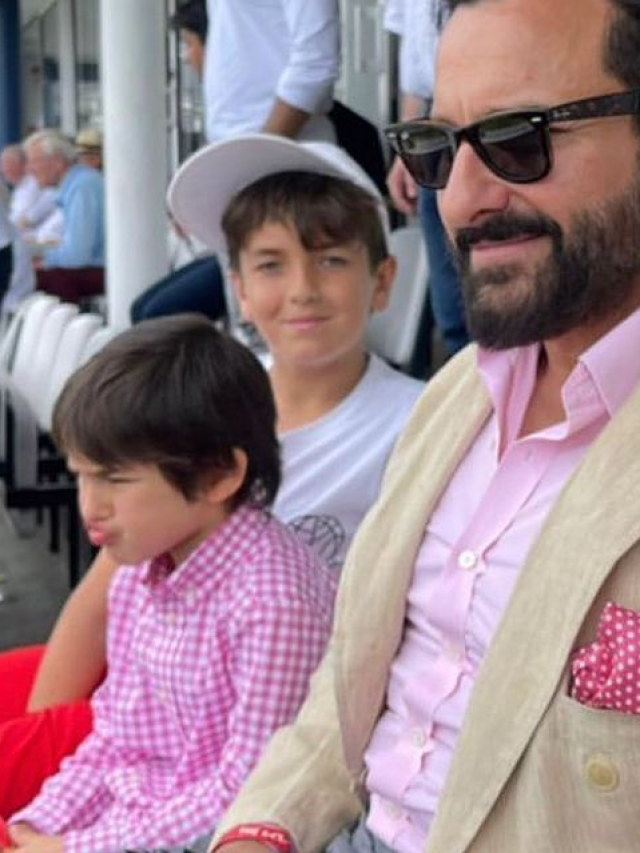 Taimur came to watch the match with Saif Ali Khan, cute photos viral