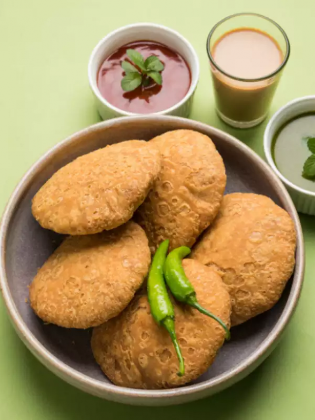Onion Kachori made during monsoon season