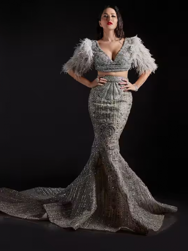 लहंगा पहनकर कहर ढाती दिखीं सनी लियोनी