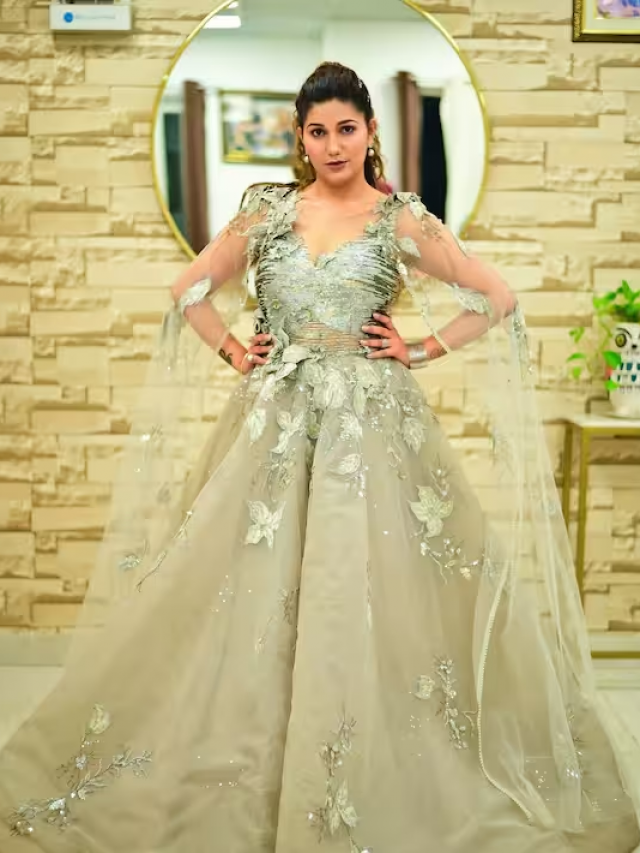 हैवी गाउन में Sapna Choudhary लगीं परियों सी खूबरसूरत