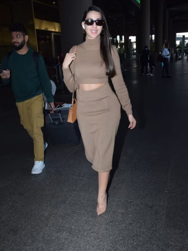 एयरपोर्ट पर इतना महंगा बैग लिए नजर आईं नोरा फतेही