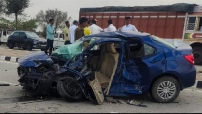 Two cars collide face to face, mother and brother going to meet son dies, father injured