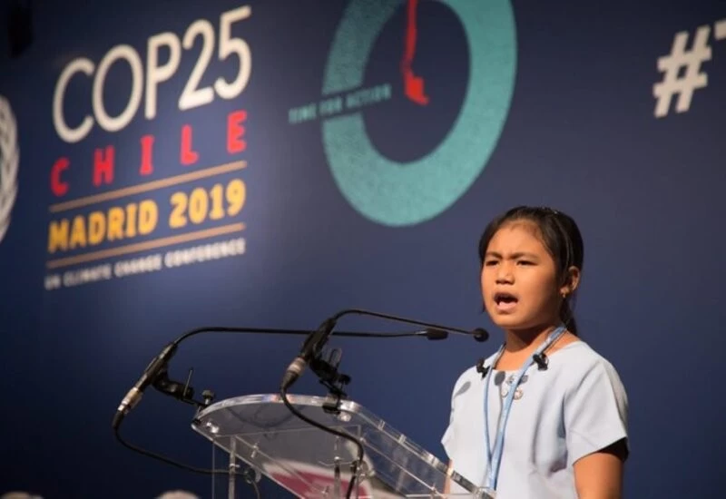 8-year-old Indian Girl challenges world leaders to act on climate change at COP25 in Madrid