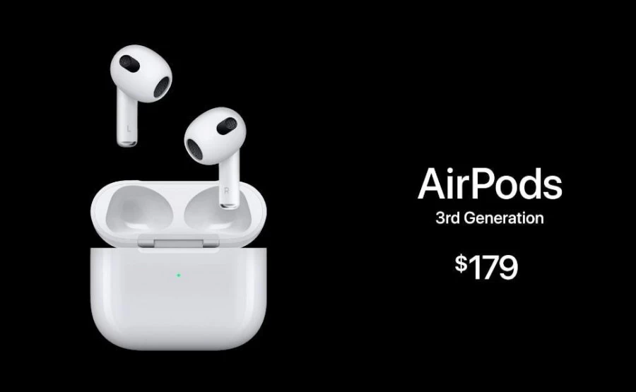 एप्पल ने लॉन्च किए थर्ड जेनरेशन एयरपॉड्स; कीमत होगी $179