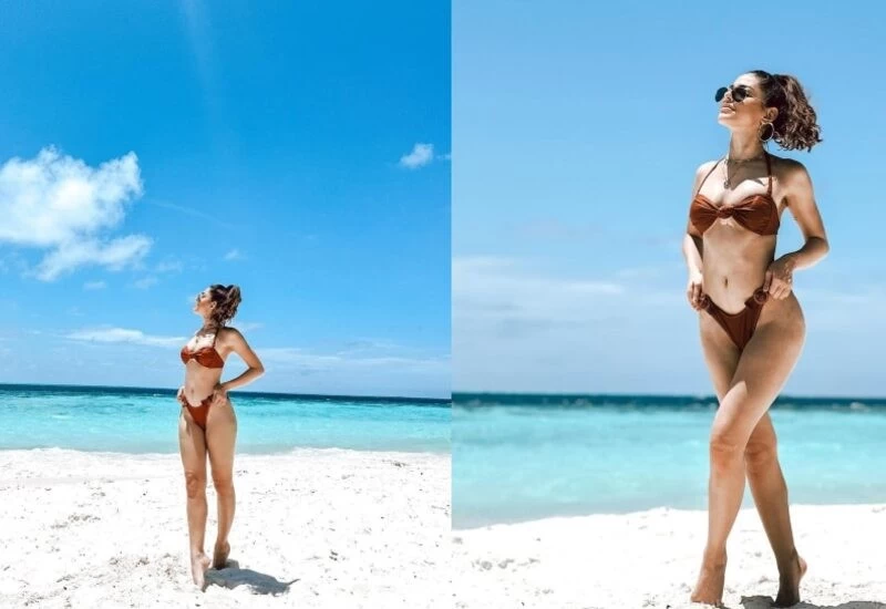 Alaya Furniturwalla Bikini Photos From Maldives Looks Very Sultry