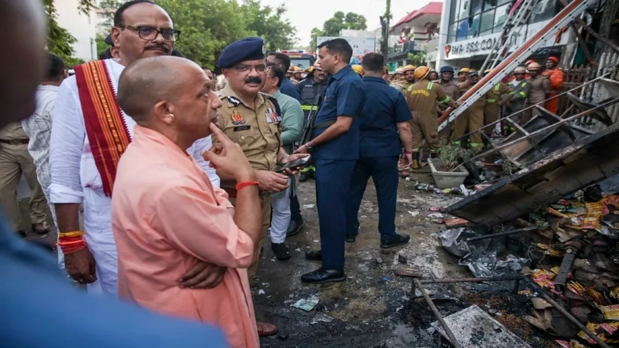Aliganj Fire Tragedy: LDA Orders Demolition Of Illegal Building After 15 Deaths