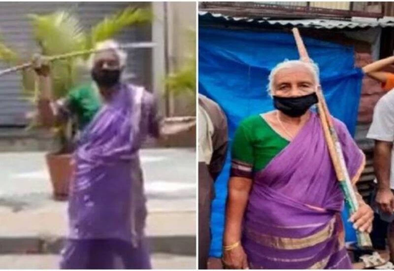 सड़कों पर लाठी भांजती बुजुर्ग का वीडियो वायरल, 85 साल की शांताबाई श्रीदेवी संग कर चुकी हैं काम
