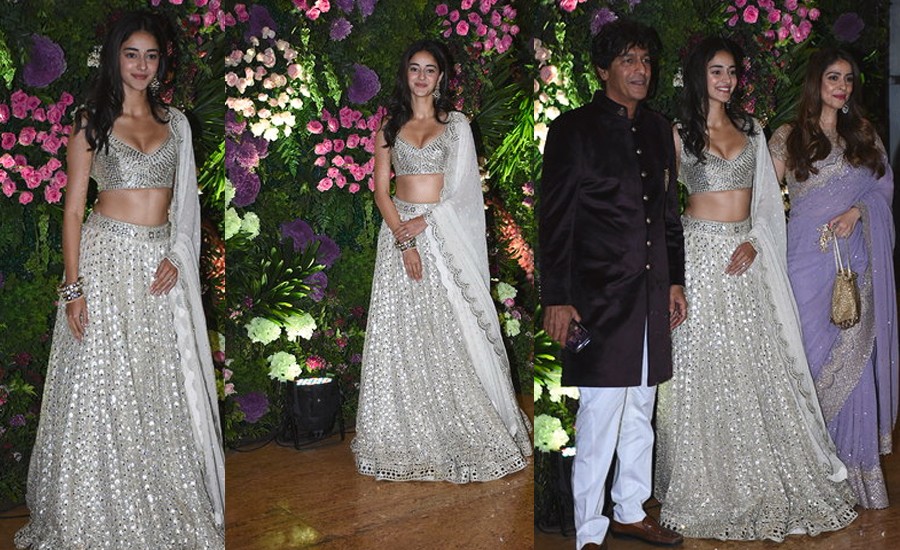 Annya Panday With Father And Mother Spot At Wedding Ceremony