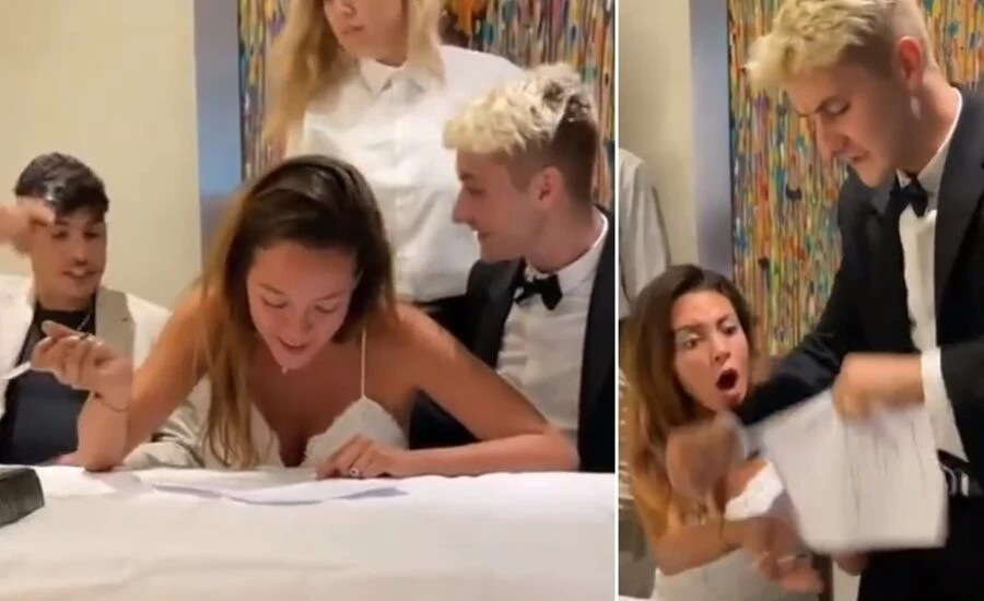 Girlfriend caught the act in cheating 'The moment