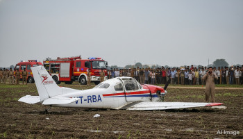 Baramati Aviation Accident: Red Bird Training Plane Crashes in Gojubavi, Pilot Safe