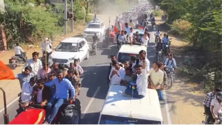 Barmer Farmers Launch Massive Tractor Rally, Threaten Indefinite Sit-in at Collectorate