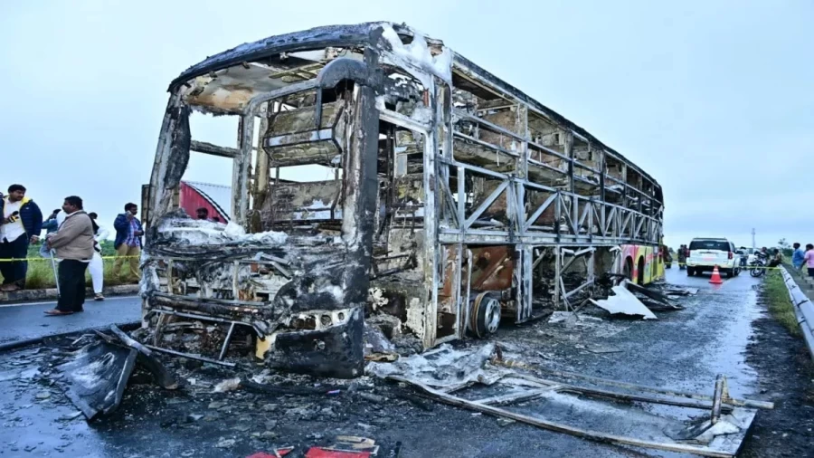 Bus burns to ashes in Kurnool, how did 25 passengers die? Investigation underway