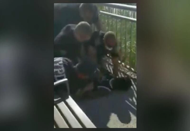 Video shows US policeman appearing to use chokehold on black man
