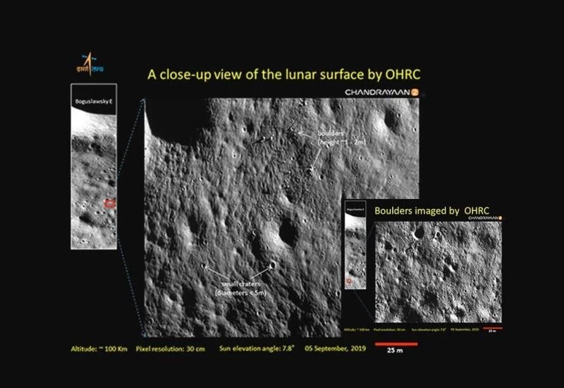 ISRO shares close-up pics of lunar surface captured by Chandrayaan-2