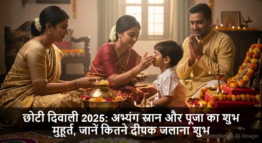 छोटी दिवाली 2025: अभ्यंग स्नान और पूजा का शुभ मुहूर्त, जानें कितने दीपक जलाना शुभ