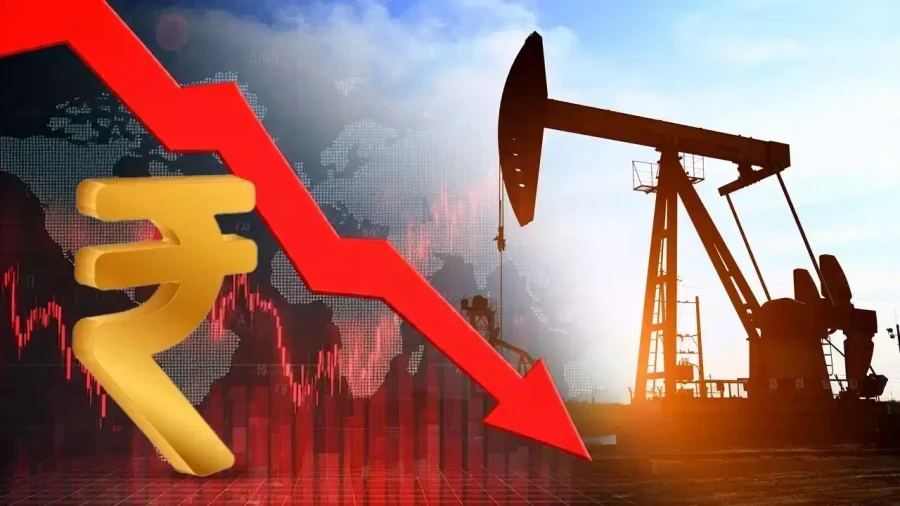 Rupee Plummets: Crude Oil Surge Ends Three Day Winning Streak Against Dollar