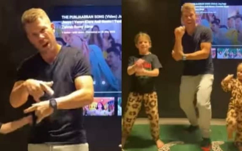 David Warner danced on Varun Dhawan song Nach Punjaban watch video