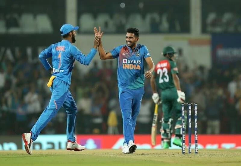 Chahar 1st Indian to take T20I hat-trick, records best-ever T20I figures