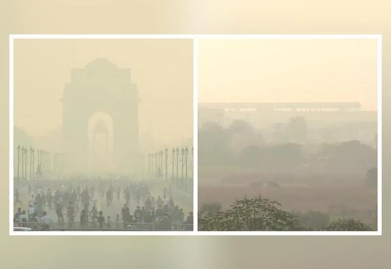 Delhi air quality deteriorates; pics show haze in several areas