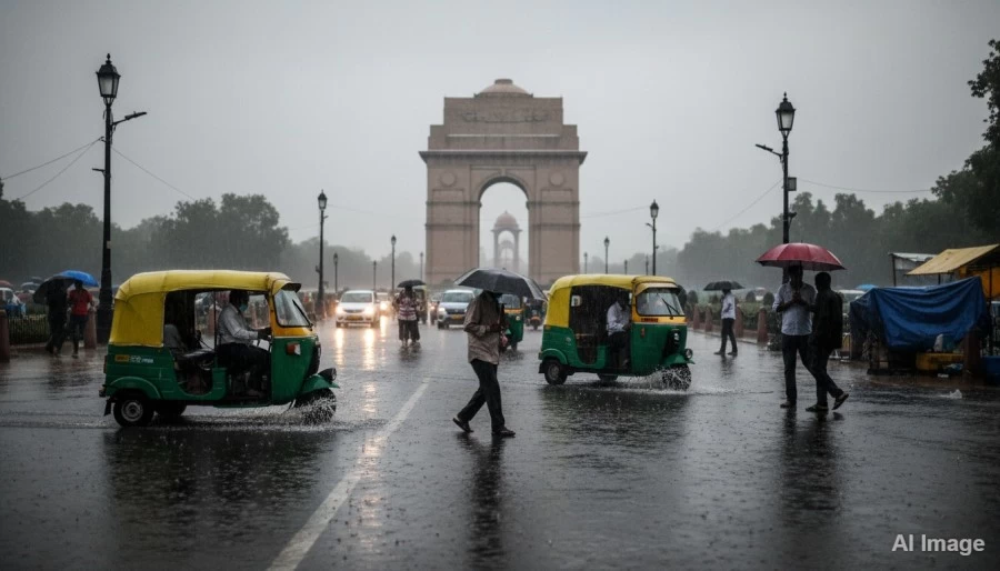 दिल्ली-NCR में बारिश और तेज हवाएं, 14 राज्यों में अलर्ट जारी