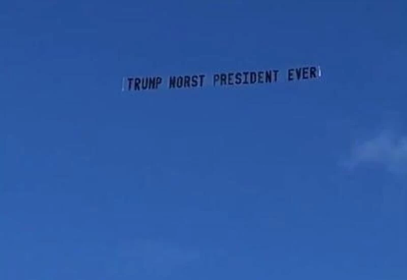 Planes fly 'Worst President Ever', 'Pathetic Loser' signs over Trump's home