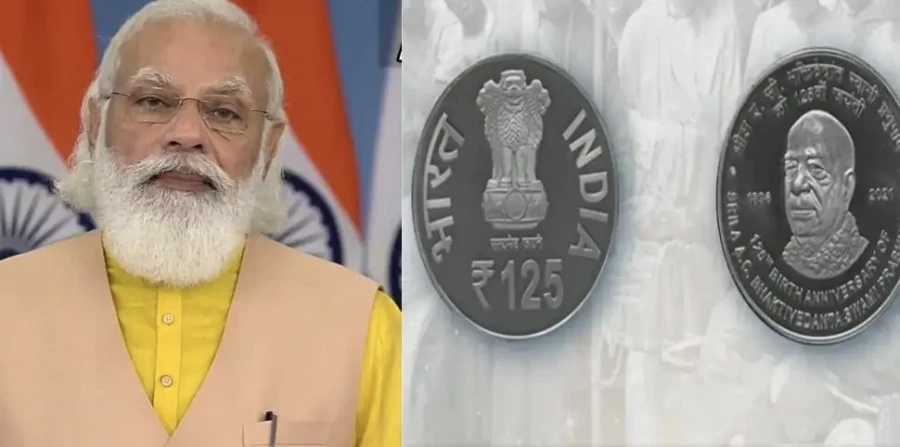 PM Modi releases special commemorative coin worth Rs 125 on ISKCON founder's 125th birth anniversary