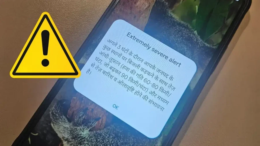 Government Weather Alert: Mobile Phones Buzz with 90KM Storm and Hail Warning