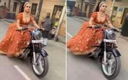 The bride came out on the road in full swag with a bullet, the viewers lost their hearts