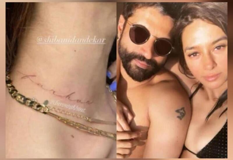 Shibani Dandekar gets boyfriend Farhan Akhtars name tattooed on her neck  shares pic
