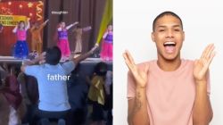 Viral Video father won the hearts of the audience while dancing in the audience daughter helped