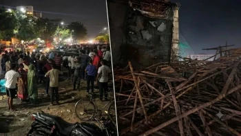 गांधीनगर में निर्माणाधीन इमारत का स्लैब गिरा, 15 मजदूर मलबे में दबे