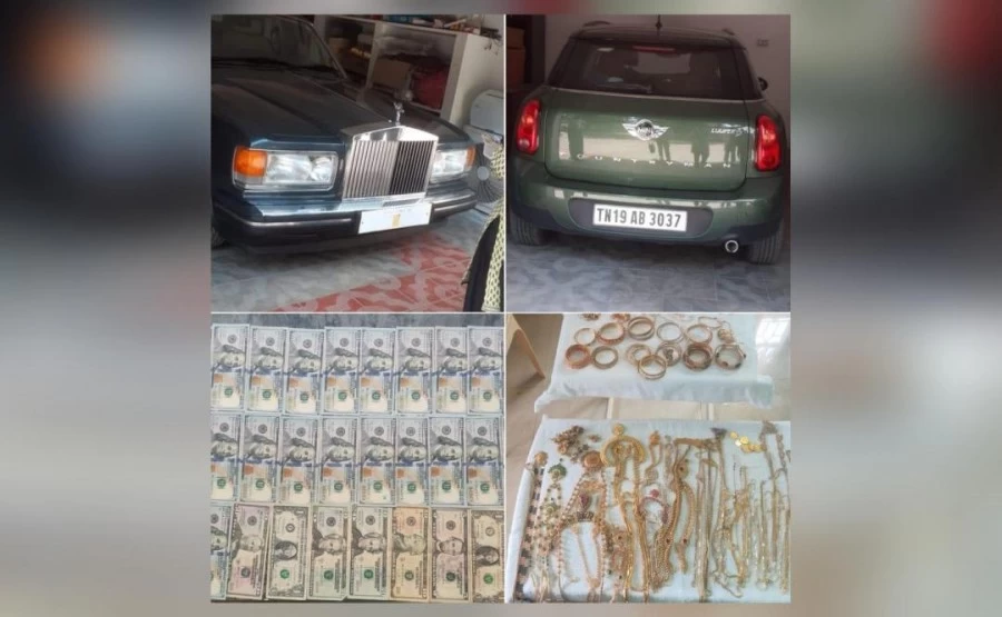 रोल्स रॉयस समेत तमिलनाडु के पूर्व मंत्री की 9 लग्ज़री कारें व 5 किलो सोना ज़ब्त