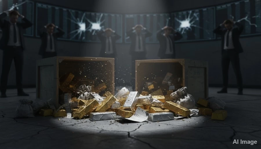 Gold and Silver Prices Crash: Silver Down by 40k, Gold Drops by 9k