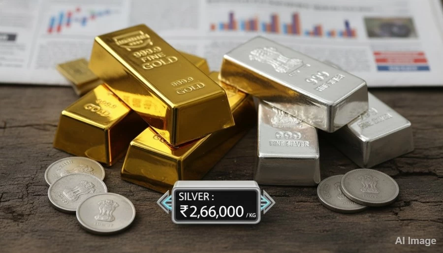 Gold and Silver Prices Surge: Silver Hits ₹2.66 Lakh Per Kilogram