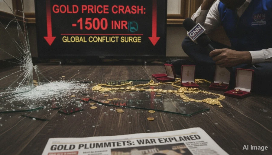 Gold Prices Crash By 15000 Rupees: Why War Impacts Gold Rates Explained