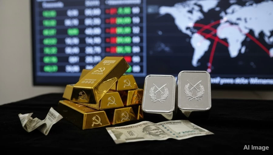सोने में ₹2,490 और चांदी में ₹9,000 की बड़ी गिरावट दर्ज