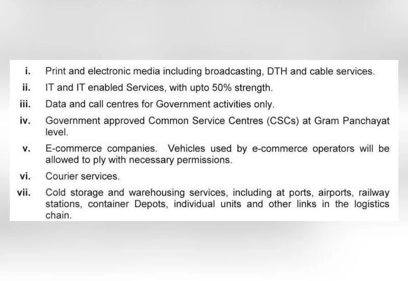 Which pvt establishments will be allowed to operate during extended lockdown?