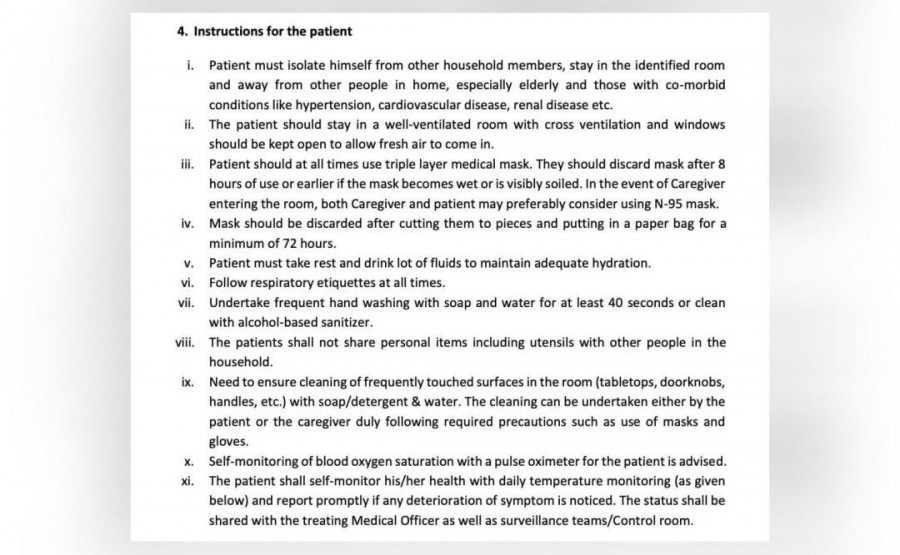 Govt releases revised guidelines for home isolation of mild