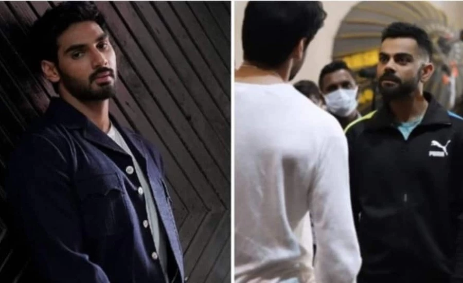 Tadap actor Ahan Shetty shared picture with Virat Kohli on istagram, are both working together on a projector