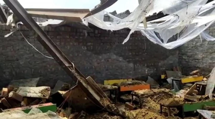 हरियाणा में मरम्मत के वक्त कक्षा की छत गिरने से 27 बच्चे हुए घायल