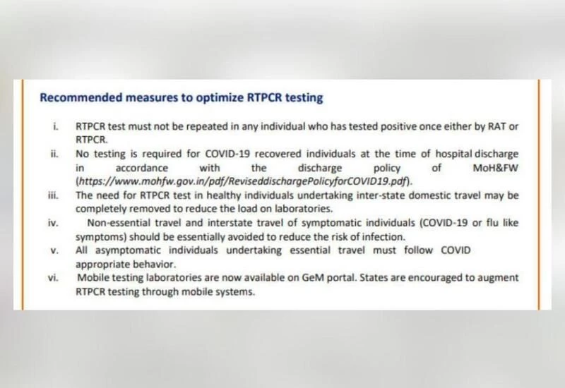 Need for RT-PCR tests for healthy people travelling in India may be removed: ICMR