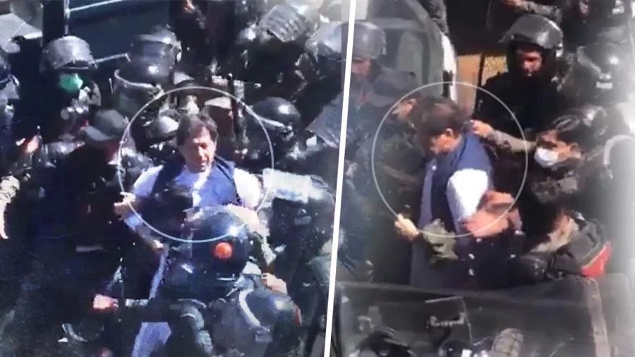 Imran insulted again, pushed, police dragged him by the collar