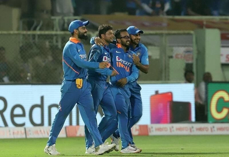 Rahul-Rohit's tons, Kuldeep's hat-trick help India beat WI by 107 runs