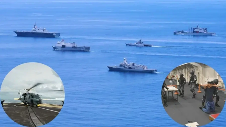 Indian Navy Showcases Strength in Indo-Pacific: Six Nations Join Forces for Maritime Security