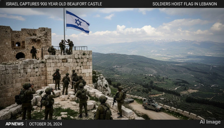 Israel Captures 900 Year Old Beaufort Castle: Soldiers Hoist Flag in Lebanon