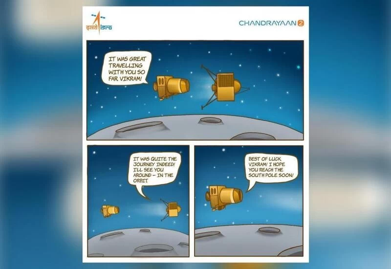 चंद्रमा पर लैंडिंग से पहले इसरो ने शेयर किया चंद्रयान-2 को दिखाता कार्टून
