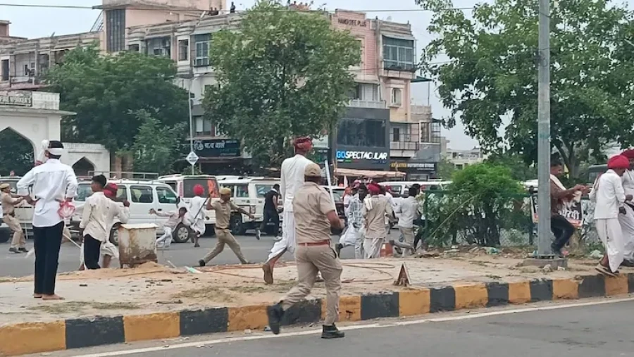 जयपुर में घुमंतु जातियों के महापड़ाव में बवाल, पथराव और लाठीचार्ज में 4 पुलिसकर्मी घायल